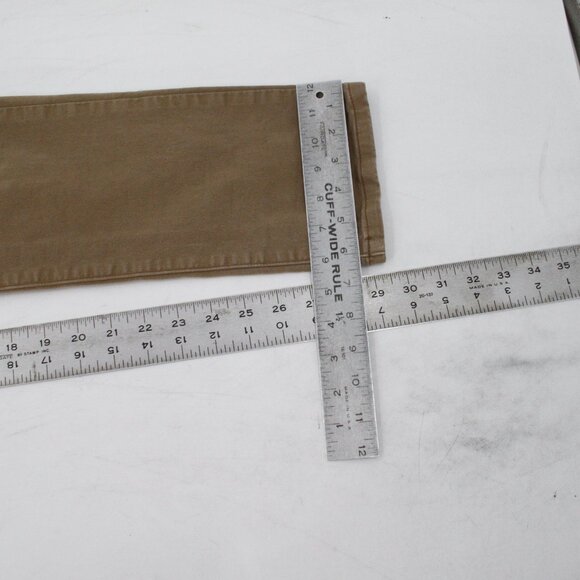 Flint and tinder pants mens 30 L29 chino flat front slim fit beige cotton blend - Picture 8 of 13